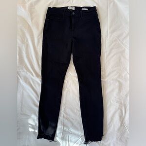 Frame Denim Jet Black Jeans 27 le skinny de Jeanne